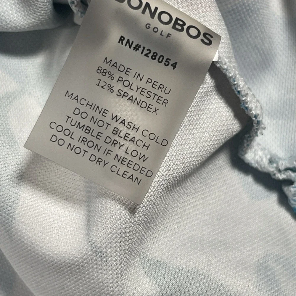 Bonobos Golf Polo Shirt Mens XL Slim Fit Blue Plumeria Floral Performance